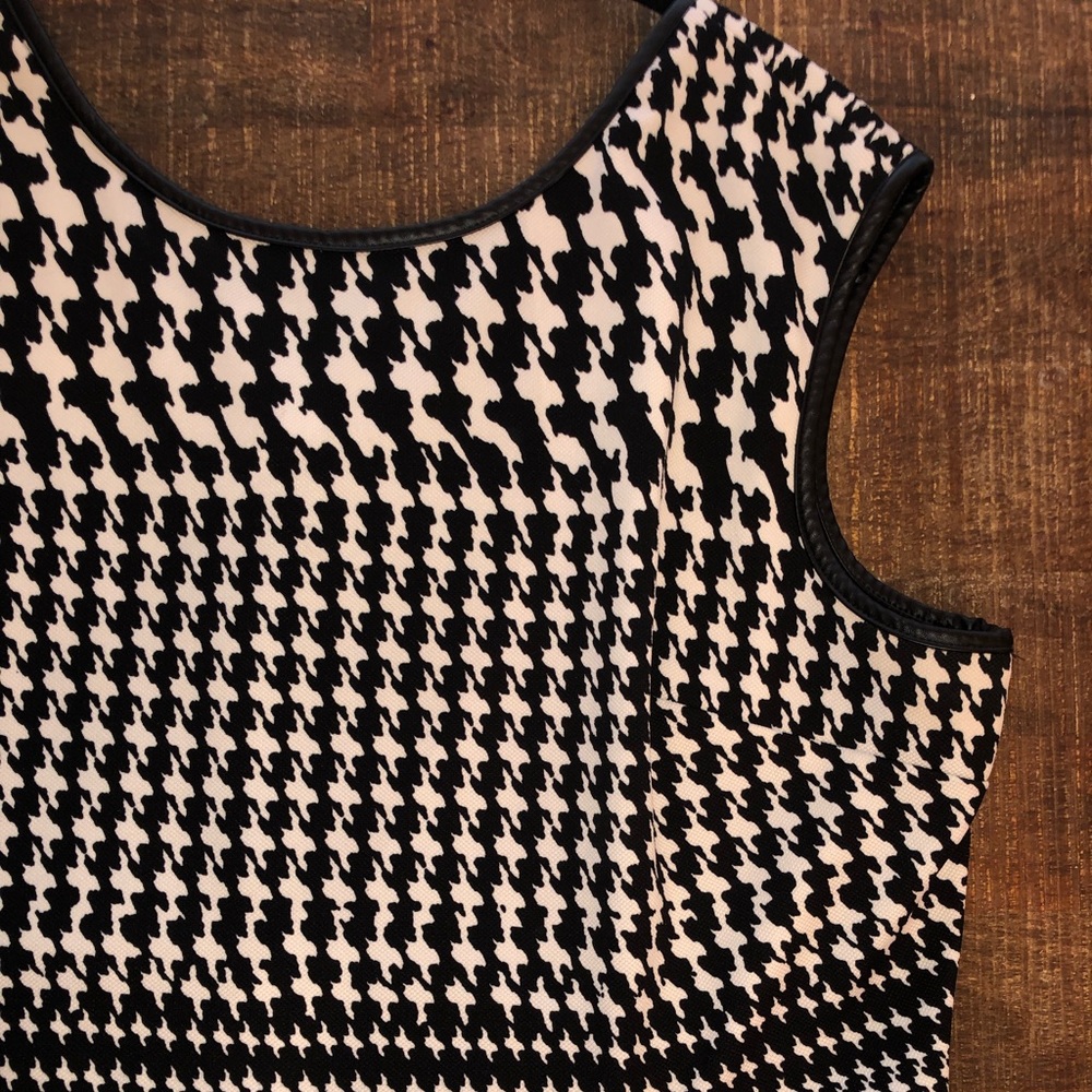 Houndstooth a-line dress